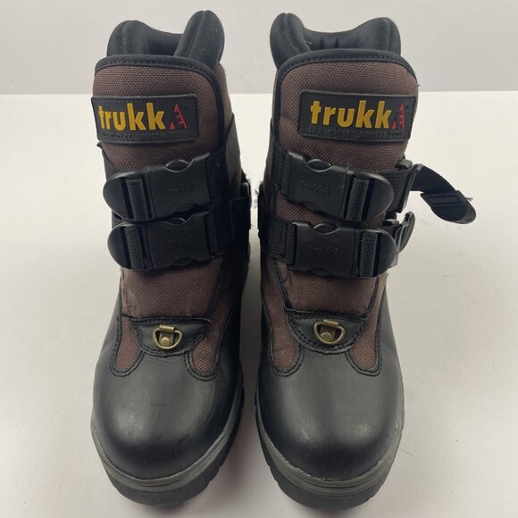 Trukk E Snowmobile Snow Boots Women’s 7 Canvas Leather Rubber Insulated Brown - Picture 7 of 8